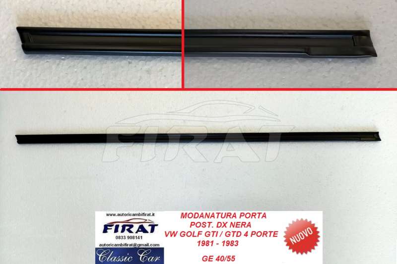 MODANATURA PORTA VW GOLF 4P 81 - 83 POST.DX NERA (40/55)